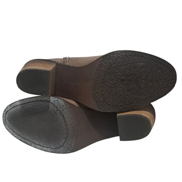 Vince Camuto Gregger Leather Ankle Zip Up Western Boots Preppy Brown/Tan Size 7 - Picture 6 of 17